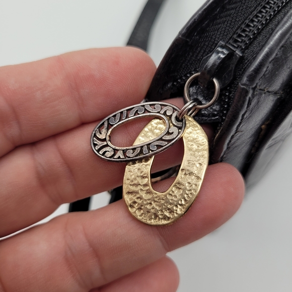 BRIGHTON | Sensation croc embossed leather clutch wallet with shoulder strap - Picture 8 of 15